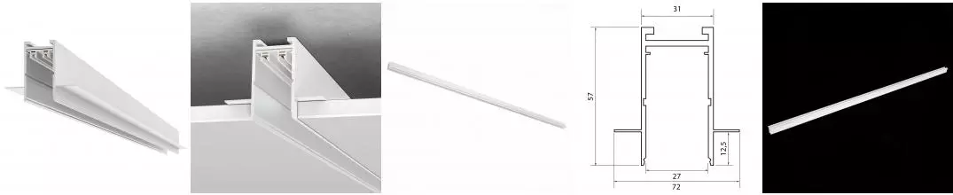 ST021.529.00 Шинопровод SKYLINE 220 встраиваемый ST-Luce Белый Длина 2 000мм