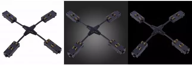 ST015.422.20 X- образный коннектор Skyline 220 ST-Luce Черный