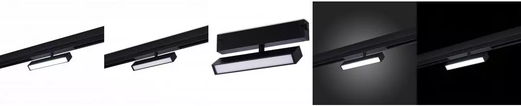 ST378.406.09 Светильник трек. SMART Черный LED 1*9W 2700K-6000K 810Lm Ra>90 120° IP20 L220xW25xH105 220V