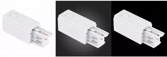 ST030.509.10L Левый Токоподвод для трехфазного шинопровода ST-Luce Белый