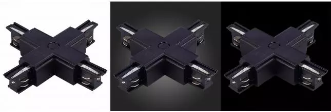 ST030.409.17 Х-образный токоподвод для трехфазного шинопровода ST-Luce Черный