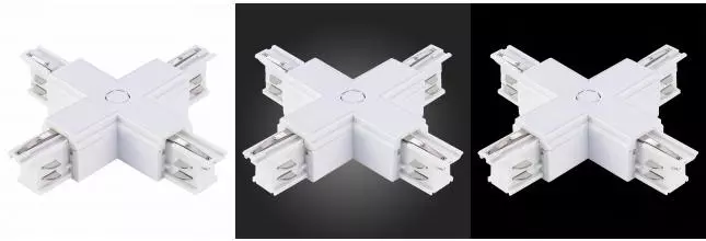 ST030.509.17 Х-образный токоподвод для трехфазного шинопровода ST-Luce Белый