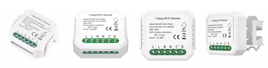 ST9000.500.01C WI-FI реле 1 канал,250W, IP20, L46xW46xH18, 230V, Белый