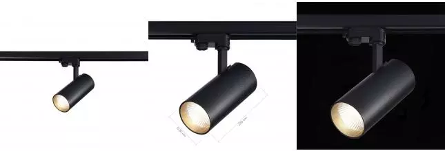 ST661.436.40 Светильник трек. Черный LED 1*40W 3000K 3 200Lm Ra>90 38° IP20 L190xW85xH265 165-265V