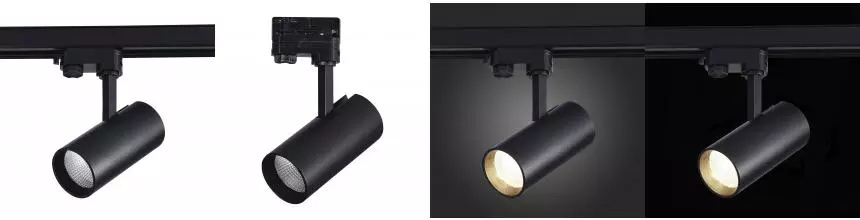 ST661.446.20 Светильник трек. Черный LED 1*20W 4000K 1 600Lm Ra>90 38° IP20 L150xW70xH202 165-265V