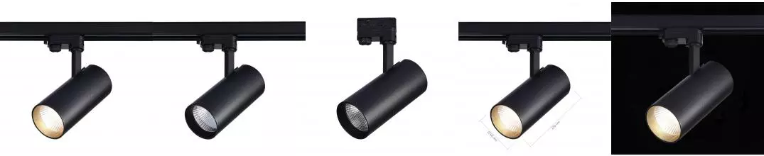 ST661.446.40 Светильник трек. Черный LED 1*40W 4000K 3 200Lm Ra>90 38° IP20 L190xW85xH265 165-265V