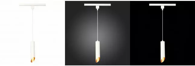 ST152.506.01 Светильник трековый Белый GU10 1*50W IP20 D60xH300 220V Без ламп