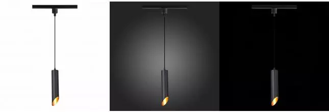 ST152.406.01 Светильник трековый Чёрный GU10 1*50W IP20 D60xH300 220V Без ламп