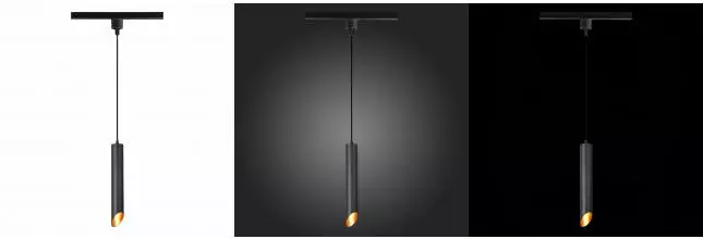 ST152.416.01 Светильник трековый Чёрный GU10 1*50W IP20 D60xH400 220V Без ламп