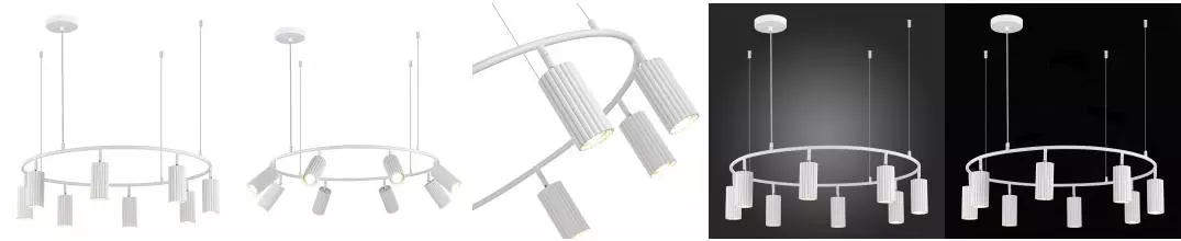 SL1213.503.08 Светильник подвесной ST-Luce Белый/Белый GU10 8*5W 4000K