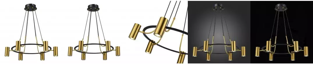 SL1215.403.06 Светильник подвесной ST-Luce Черный, Латунь/Латунь GU10 6*5W 4000K