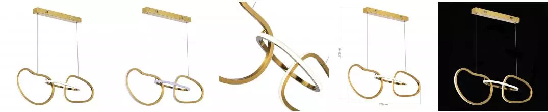 SL6505.203.26 Светильник подвесной ST-Luce Золотистый/Золотистый LED 1*26W 4000K