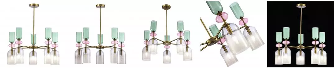 SL2000.202.05 Люстра потолочная ST-Luce Золотистый/Дымчатый E14 5*40W