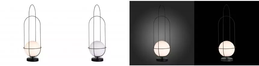 SL1189.404.01 Настольная лампа ST-Luce Черный/Опал E27 1*60W