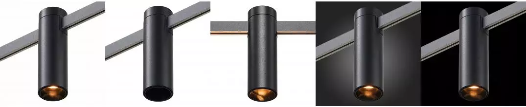 ST810.406.05 Магнитный трековый светильник FARM Черный LED 1*5W 3000K 227Lm Ra90 60 IP20 D35xH112 24