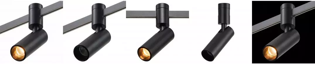 ST811.406.05 Магнитный трековый светильник FARM Черный LED 1*5W 3000K 341Lm Ra90 60 IP20 D35xH100 24
