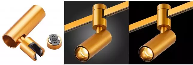 ST811.206.05 Магнитный трековый светильник FARM Золотистый LED 1*5W 3000K 350Lm Ra90 60 IP20 D35xH10