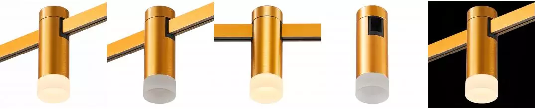 ST812.206.03 Магнитный трековый светильник FARM Золотистый LED 1*3W 3000K 93Lm Ra90 120 IP20 D29xH90