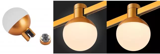 ST815.206.05 Магнитный трековый светильник FARM Золотистый LED 1*5W 3000K 89Lm Ra90 120 IP20 D75xH10