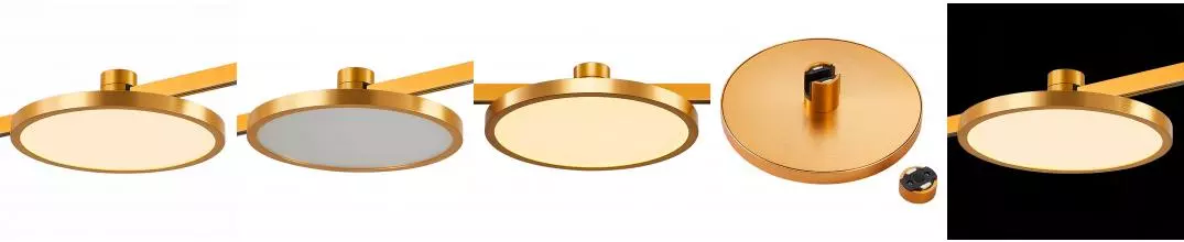 ST818.206.12 Магнитный трековый светильник FARM Золотистый LED 1*10W 3000K 520Lm Ra80 120 IP20 D168x