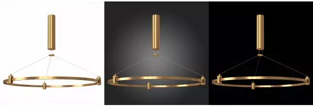 ST025.203.00 Шинопровод-кольцо FARM с подвесами и основанием под блок питания ST-Luce Золотистый