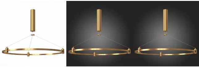 ST025.213.00 Шинопровод-кольцо FARM с подвесами и основанием под блок питания ST-Luce Золотистый