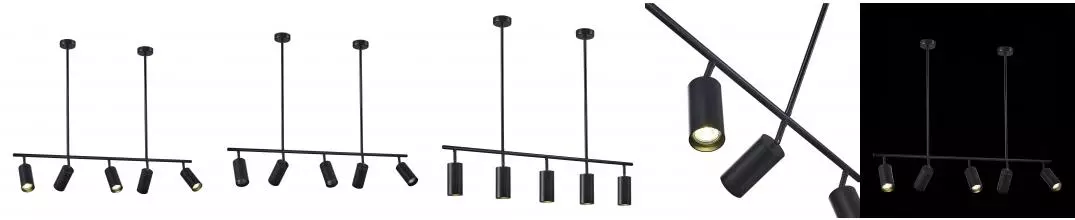 SL1206.403.05 Светильник подвесной ST-Luce Черный/Черный GU10 5*5W 4000K