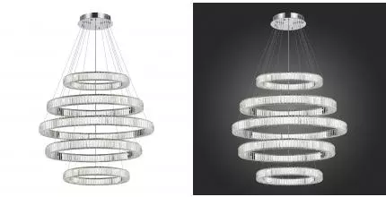 SL1622.103.05 Люстра подвесная ST-Luce Хром/Прозрачный LED 1*255W 4000K