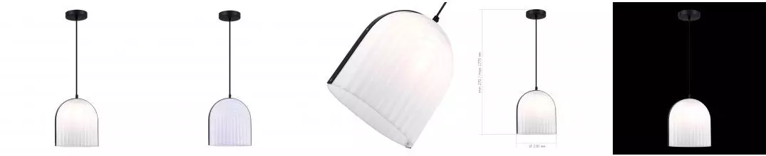 SL1302.403.01 Светильник подвесной ST-Luce Черный/Белый E27 LED 1*7W