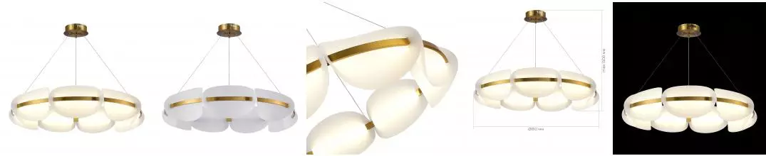 SL1304.203.56 Люстра подвесная ST-Luce Золотистый/Белый LED 1*56W 3000K