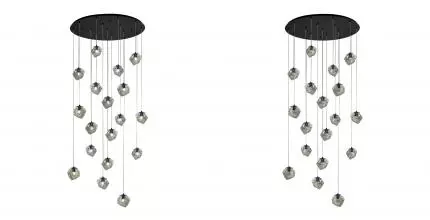 SL1175.403.18 Светильник подвесной ST-Luce Черный/Серо-зеленый E14 18*40W