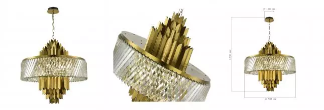 SL1635.303.13 Люстра подвесная ST-Luce Латунь/Прозрачный E14 13*40W