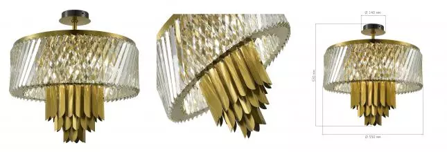 SL1635.302.09 Люстра потолочная ST-Luce Латунь/Прозрачный E14 9*40W