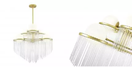 SL1511.203.06 Люстра подвесная ST-Luce Золотистый/Белый E27 6*60W