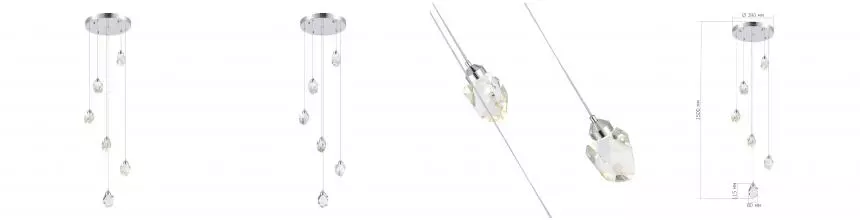 SL6114.103.06 Светильник подвесной ST-Luce Хром/Прозрачный LED 6*3W 3000K
