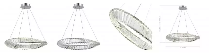 SL6204.101.01 Светильник подвесной ST-Luce Хром/Прозрачный LED 1*32W 4000K