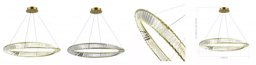 SL6204.311.01 Светильник подвесной ST-Luce Латунь/Прозрачный LED 1*45W 4000K