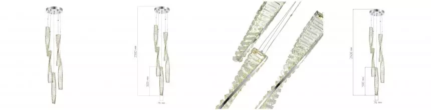 SL6205.103.05 Светильник подвесной ST-Luce Хром/Прозрачный LED 1*55W 4000K