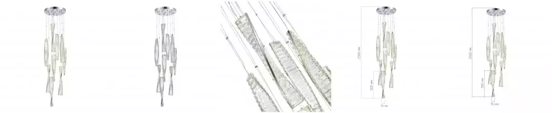 SL6205.103.09 Светильник подвесной ST-Luce Хром/Прозрачный LED 1*99W 4000K