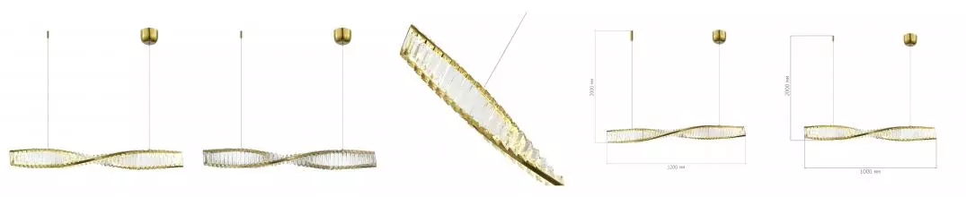 SL6205.313.01 Светильник подвесной ST-Luce Латунь/Прозрачный LED 1*21W 4000K