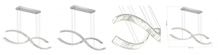 SL6206.103.50 Светильник подвесной ST-Luce Хром/Прозрачный LED 1*50W 3000K