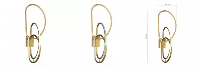 SL6505.201.42 Бра ST-Luce Золотистый/Золотистый LED 1*42W 4000K