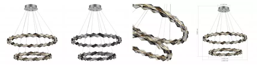 SL6009.103.02 Люстра подвесная ST-Luce Хром/Прозрачно-Дымчатый LED 1*45W 3000K