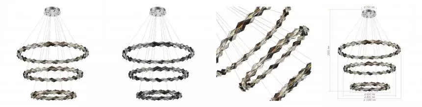 SL6009.103.03 Люстра подвесная ST-Luce Хром/Прозрачно-Дымчатый LED 1*75W 3000K