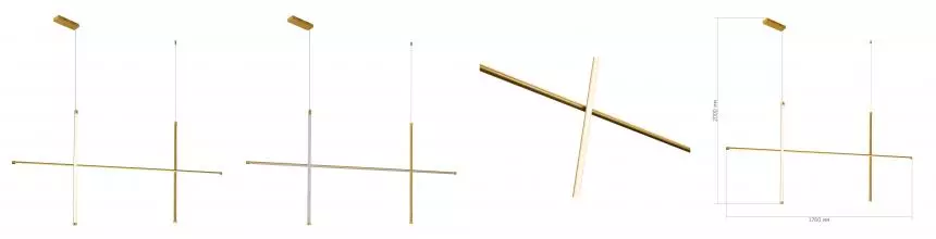 SL6207.203.50 Светильник подвесной ST-Luce Матовое золото LED 1*50W 3000K