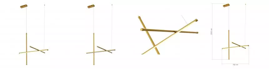 SL6207.213.37 Светильник подвесной ST-Luce Матовое золото LED 1*37W 3000K