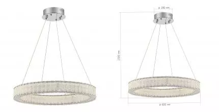 SL6008.113.01 Люстра подвесная ST-Luce Хром/Хром LED 1*30W 3000K · Latozzo, St Luce, SL6008.113.01
