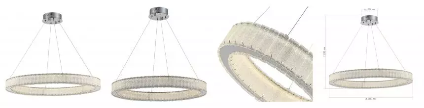 SL6008.123.01 Люстра подвесная ST-Luce Хром/Хром LED 1*40W 3000K · Latozzo, St Luce, SL6008.123.01