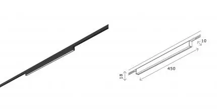 ST665.446.12 Магнитный трековый светильник Черный LED 1*12W 4000K 320Lm Ra&gt;80 100° IP20 L450xW10xH18 SUPER5 · Super5, St Luce, ST665.446.12