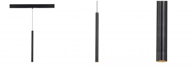 ST683.436.08 Магнитный трековый светильник Черный LED 1*8W 3000K 450Lm Ra90 24° IP20 D30xH500 48V